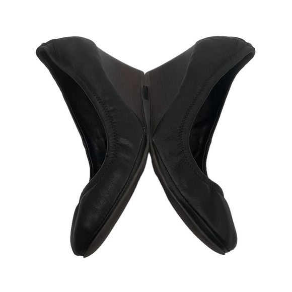 Tory Burch Black Round Toe Closed Toe Wedge Ballet Heels Size 6.5 Women’s - Picture 7 of 9